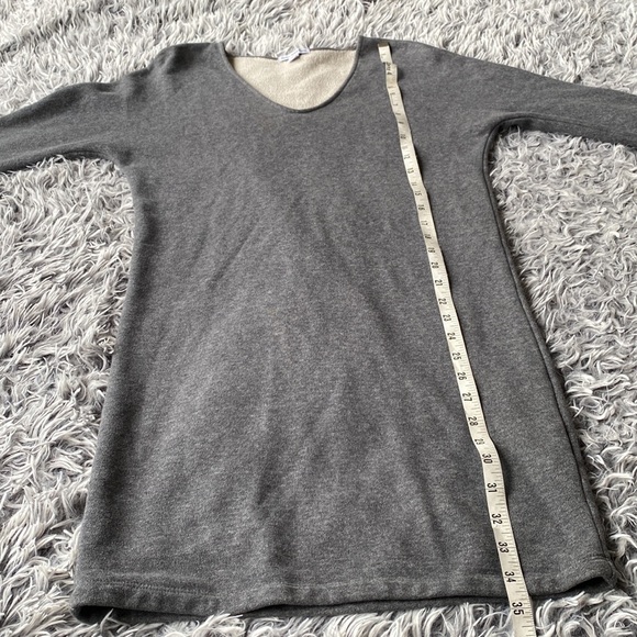 JAMES PERSE Gray Brushed Fleece Long Sleeve Dolman Dress Size 1 - Picture 12 of 17